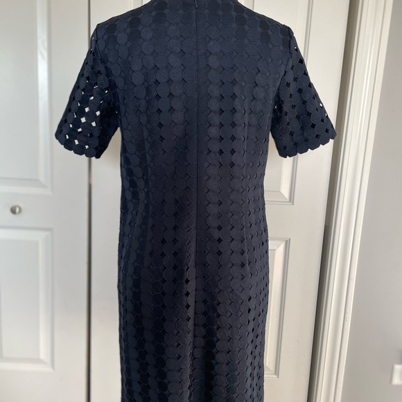 Banana Republic Navy Shift Dress Embroidery Overlay - Picture 5 of 9